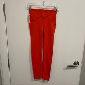Outdoor Voices Leggings Red High Rise Core TechSweat 7/8 Workout